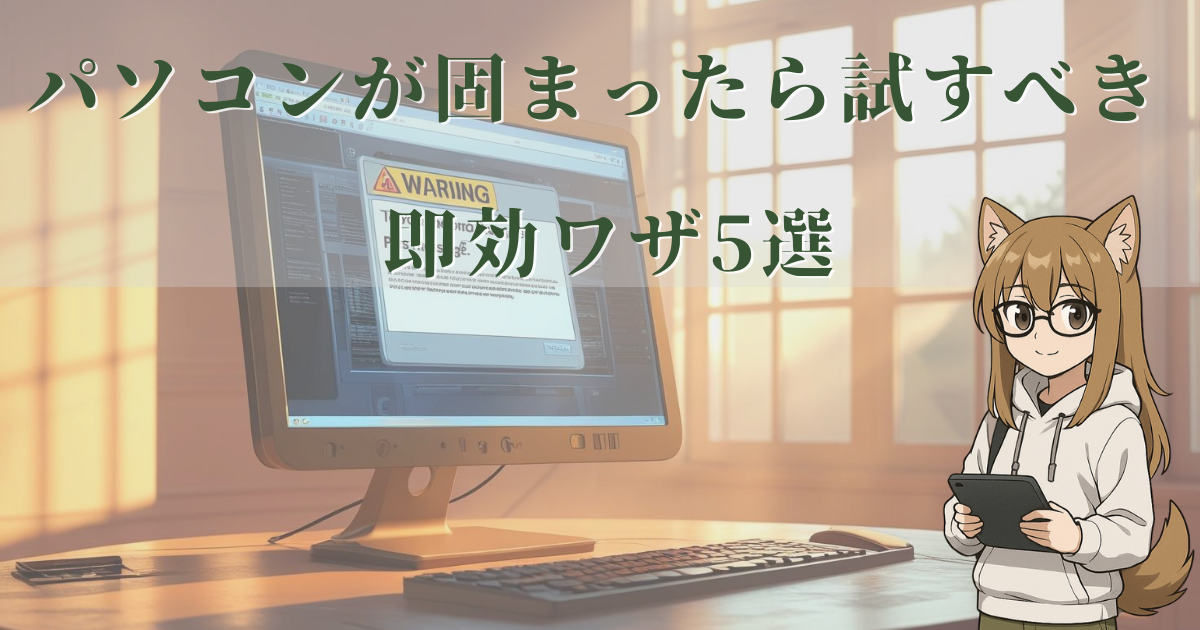 パソコンが固まったときに試せる即効ワザ5選